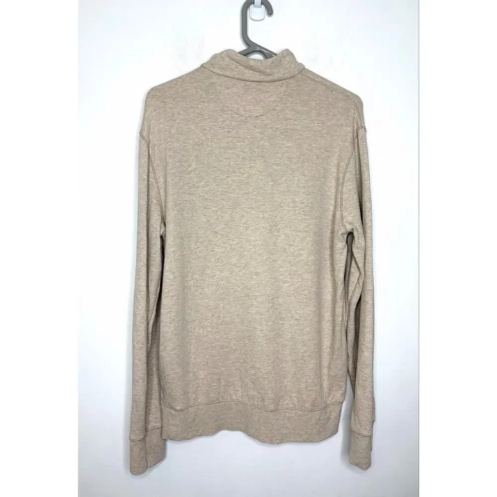 POLO Ralph Lauren Men's 1/4 Zip Pullover Sz S Beige Preppy Business Casual Golf